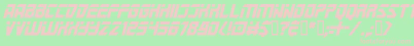 MarspoliceI-fontti – vaaleanpunaiset fontit vihreällä taustalla