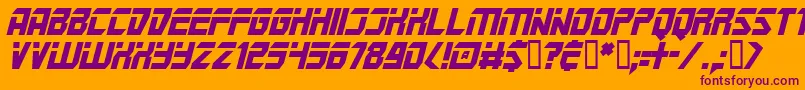 MarspoliceI Font – Purple Fonts on Orange Background