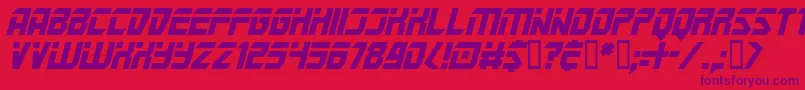 MarspoliceI-fontti – violetit fontit punaisella taustalla