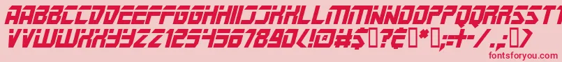 MarspoliceI-fontti – punaiset fontit vaaleanpunaisella taustalla