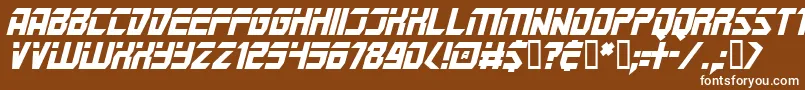 Шрифт MarspoliceI – белые шрифты на коричневом фоне
