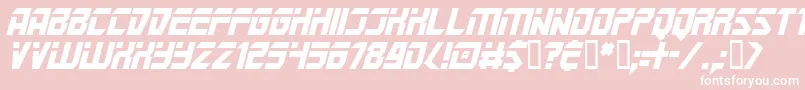 Шрифт MarspoliceI – белые шрифты на розовом фоне