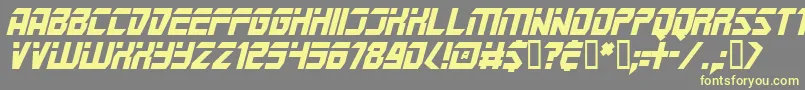 MarspoliceI-fontti – keltaiset fontit harmaalla taustalla