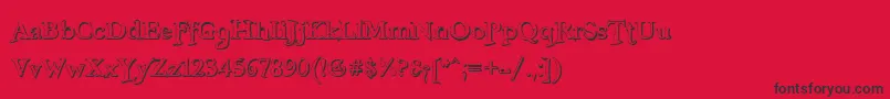 FreebooterShadow Font – Black Fonts on Red Background