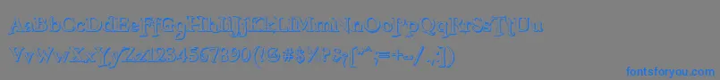 FreebooterShadow Font – Blue Fonts on Gray Background