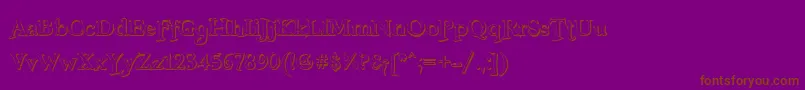 FreebooterShadow Font – Brown Fonts on Purple Background