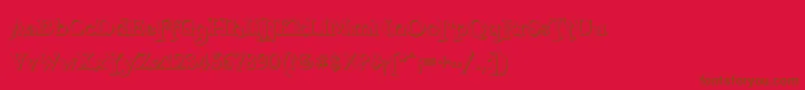 FreebooterShadow Font – Brown Fonts on Red Background