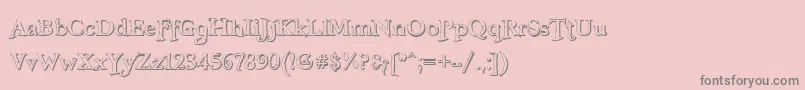FreebooterShadow Font – Gray Fonts on Pink Background
