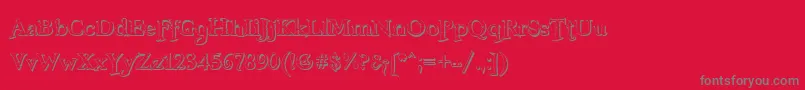 FreebooterShadow Font – Gray Fonts on Red Background