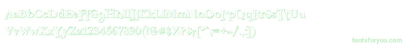 FreebooterShadow Font – Green Fonts on White Background