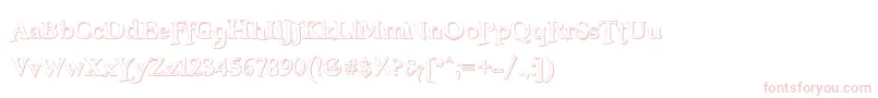 FreebooterShadow Font – Pink Fonts on White Background