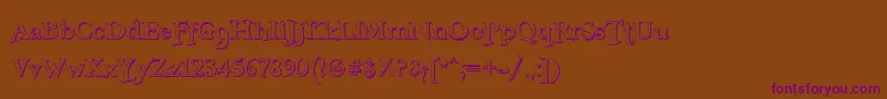 FreebooterShadow Font – Purple Fonts on Brown Background