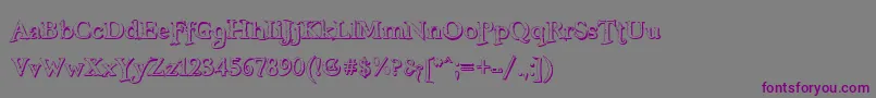 FreebooterShadow Font – Purple Fonts on Gray Background