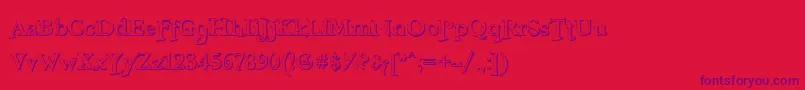 FreebooterShadow Font – Purple Fonts on Red Background