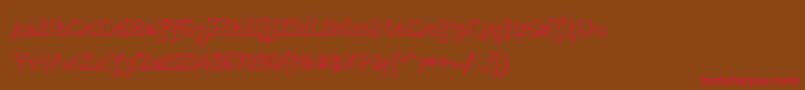 FreebooterShadow Font – Red Fonts on Brown Background