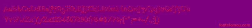 FreebooterShadow Font – Red Fonts on Purple Background