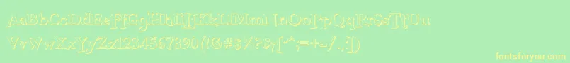 FreebooterShadow Font – Yellow Fonts on Green Background