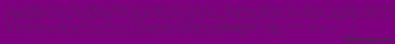 UrwegyptiennetextligextwidOblique Font – Black Fonts on Purple Background