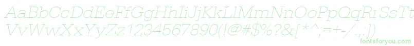 UrwegyptiennetextligextwidOblique Font – Green Fonts on White Background