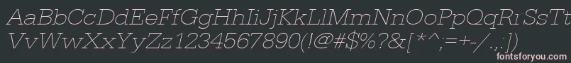 UrwegyptiennetextligextwidOblique Font – Pink Fonts on Black Background