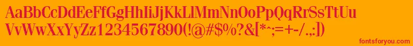 SimeizlightBold Font – Red Fonts on Orange Background