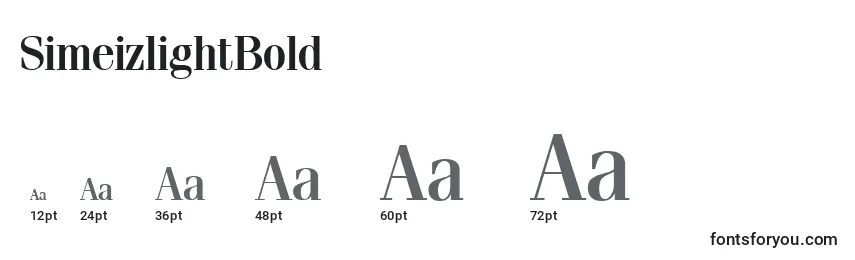 SimeizlightBold Font Sizes