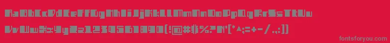 SemizBlack Font – Gray Fonts on Red Background