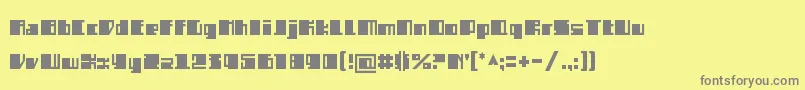 SemizBlack Font – Gray Fonts on Yellow Background
