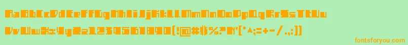 SemizBlack Font – Orange Fonts on Green Background