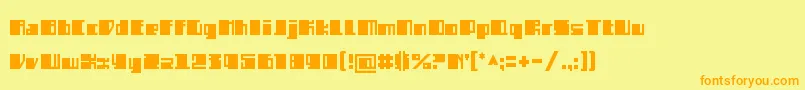 SemizBlack Font – Orange Fonts on Yellow Background