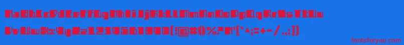 SemizBlack Font – Red Fonts on Blue Background