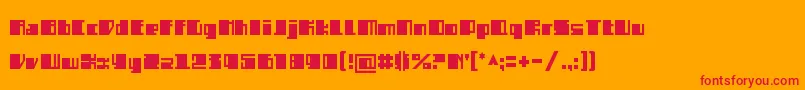 SemizBlack Font – Red Fonts on Orange Background