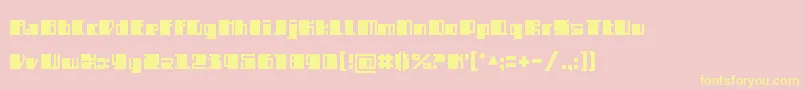 SemizBlack Font – Yellow Fonts on Pink Background