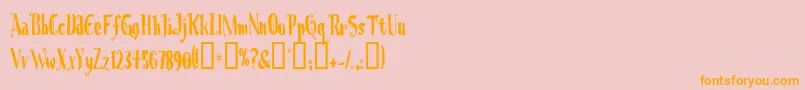 Christmasoncrack Font – Orange Fonts on Pink Background