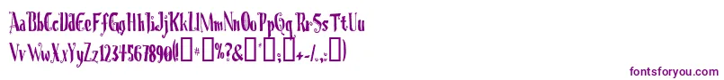 Christmasoncrack Font – Purple Fonts on White Background