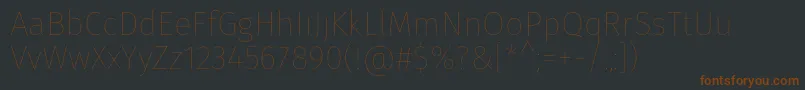 Шрифт FirasansHair – коричневые шрифты на чёрном фоне