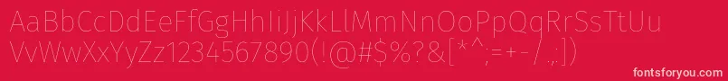 FirasansHair Font – Pink Fonts on Red Background