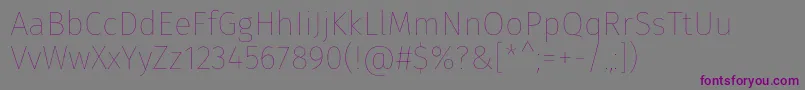 Шрифт FirasansHair – фиолетовые шрифты на сером фоне