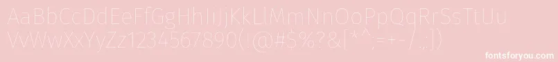 FirasansHair Font – White Fonts on Pink Background