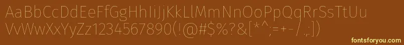 Шрифт FirasansHair – жёлтые шрифты на коричневом фоне