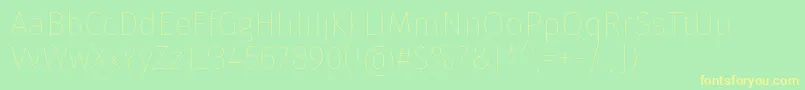 FirasansHair Font – Yellow Fonts on Green Background