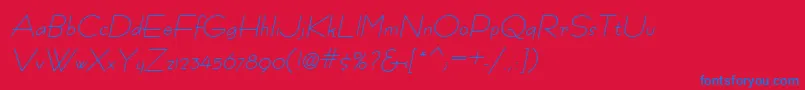 FastracfashionItalic Font – Blue Fonts on Red Background