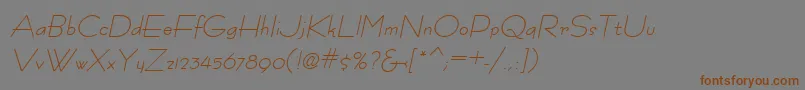 FastracfashionItalic Font – Brown Fonts on Gray Background