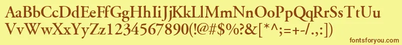 GaramondsskBold Font – Brown Fonts on Yellow Background