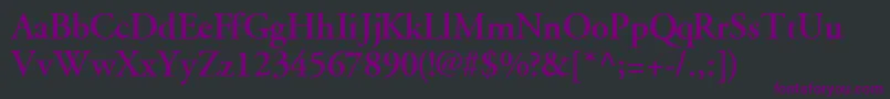 GaramondsskBold Font – Purple Fonts on Black Background