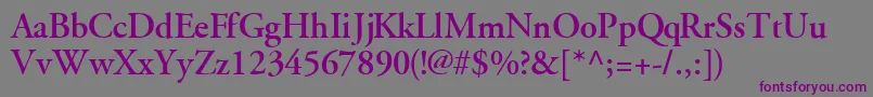 Шрифт GaramondsskBold – фиолетовые шрифты на сером фоне