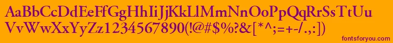 GaramondsskBold Font – Purple Fonts on Orange Background