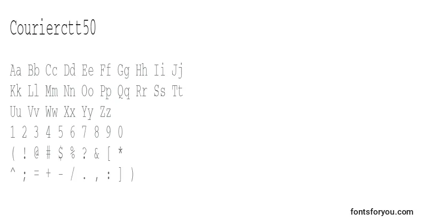 Schriftart Courierctt50 – Alphabet, Zahlen, spezielle Symbole