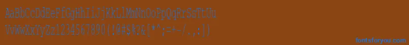 Courierctt50 Font – Blue Fonts on Brown Background