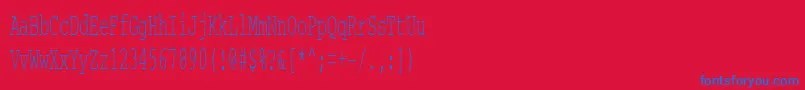 fuente Courierctt50 – Fuentes Azules Sobre Fondo Rojo